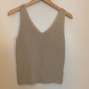3/$30 Elegant Beige Knit Tank Top